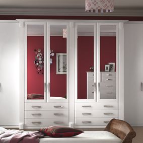 White and Red Bedroom